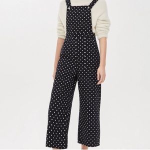 Topshop polka dot overalls